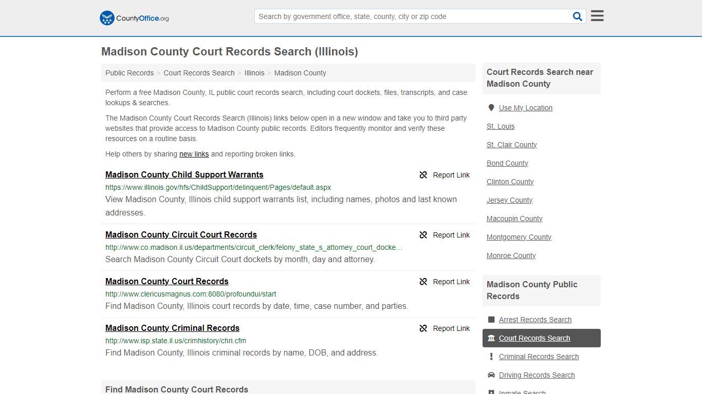 Madison County Court Records Search (Illinois) - County Office